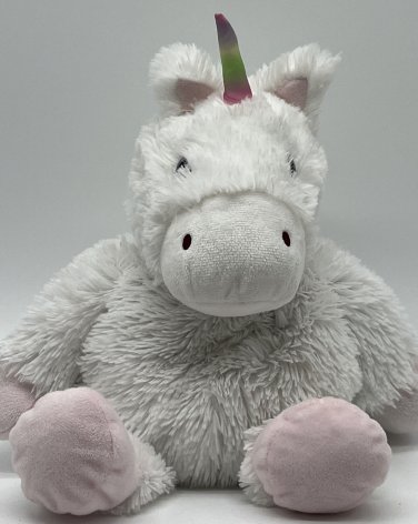 Warmies 10&acirc;��Pink White Unicorn Microwavable French Lavender Scented Plush