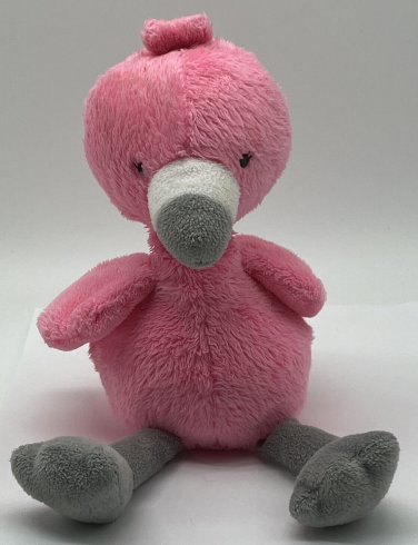 Carters Baby Flamingo Pink Bird Plush Lovey Soft Grey Gray Legs 2014