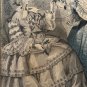 Antique Godey&acirc;��s Victorian Fashion Matted Print 1800s Framed 11.5 x 14&acirc;��