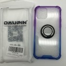 DAUPIN Case for iPhone 12 Pro Max, Rugged Clear Ring Holder Colorful Purple Blue