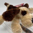 Russ Flopples Droozy The Puppy Dog Tan Brown Plush Beanbag Belly 6”