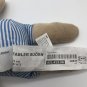 Ikea Fabler Bjorn Tan Teddy Bear Stuffed Animal Blue Stripe Red Heart CLEAN