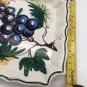 Vintage Kitschy Ceramic Handpainted Tray Dish Decoration Made In Italy Grapes 7&acirc;��