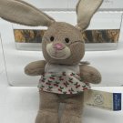 Build A Bear Mini Plush Vanilla Fudge Bunny Rabbit With Cherry Print Dress