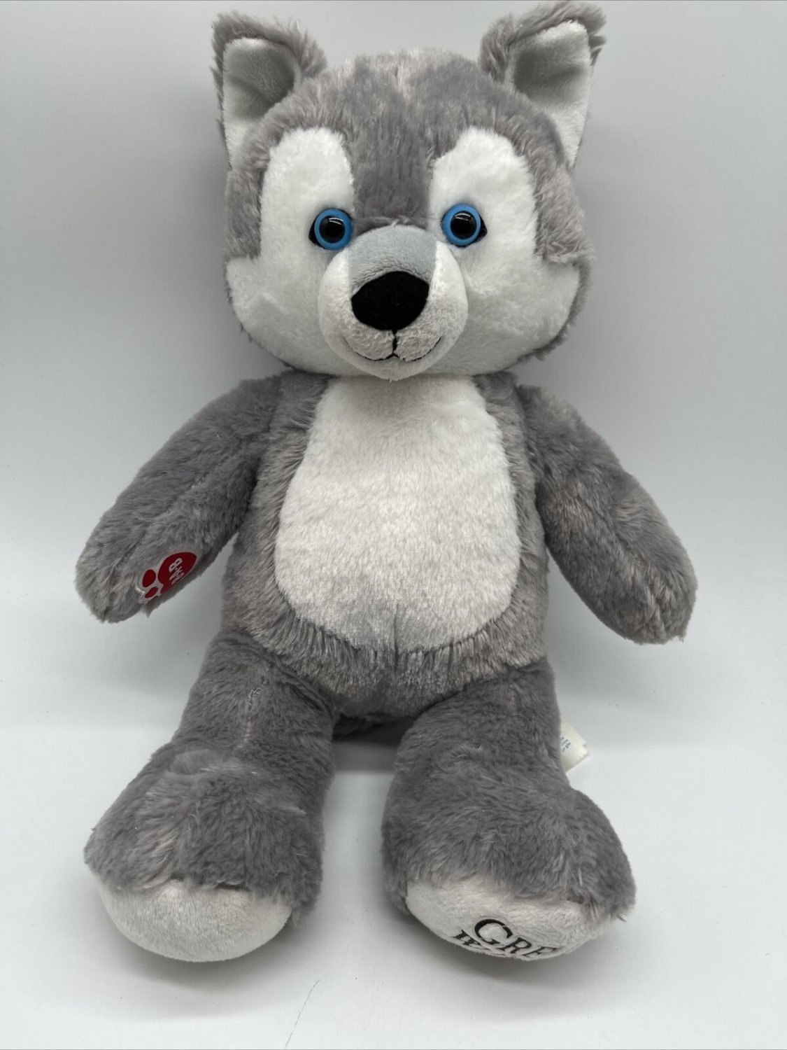 Build A Bear Wiley Wolf Plush Great Wolf Lodge Foot Logo Grey White ...