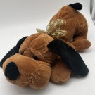 DAN DEE Puppy Dog Stuffed Animal Large 13” Long Brown Black Floppy PLUSH TOY