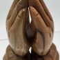 Wooden Praying Hands Olive Wood Carved Statue Holy Land Prayer 4&acirc;�� Religious Gift