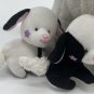 Playskool Black & White Puppy Surprise Plush Mom Dog 2005 3 Babies Puppies RARE!