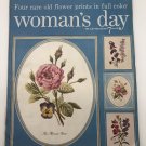Woman's Day Magazine September 1954 Four Rare Old Flower Print in Color No Label