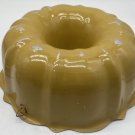Mustard Yellow Bundt Style Fluted Tube Pan Aluminum Vintage