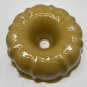 Mustard Yellow Bundt Style Fluted Tube Pan Aluminum Vintage