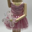 Ballerina Wooden Nutcracker Glitter Pink Princess 14” Ballet Dancer Sparkling
