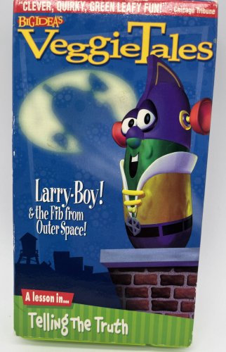 VEGGIE TALES LARRY BOY AND THE FIB FROM OUTER SPACE VHS TAPE 1997 EUC
