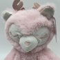 L2D Love 2 Design New York Pink Plush Reindeer Sitting Toy Doll 9&acirc;��