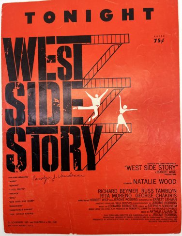 West Side Story Vocal Selections Vintage Sheet Music - 1957