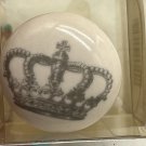 Michael's Drawer Pulls- Crown-White with Black drawing NIP 1.5”