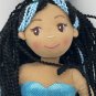 LINZY TOYS Aria Mermaid Doll Plush 18â Blue Purple Shimmer EUC