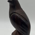 Ironwood Quail Sculpture Vintage Handcarved Statue on Perch, 10” Textured*
