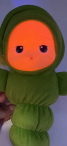 Playskool Musical Light Up Lullaby Gloworm Glow Worm Green Moon Plush 2009**