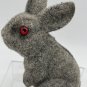 Vintage Flocked Easter Bunny Rabbit Red Eye Bank, Fuzzy, Easter Spring Decor 6&acirc;��