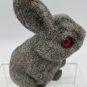 Vintage Flocked Easter Bunny Rabbit Red Eye Bank, Fuzzy, Easter Spring Decor 6&acirc;��