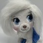 Disney Palace Pets Dog Puppy Plush Pumpkin Cinderella Tiara Crown White Blue 10"