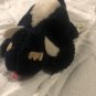 Vintage Plush Skunk Felt Pink Eyes 10" Adida Enterprises &acirc;��Tulip&acirc;�� 1977