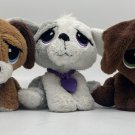Rescue Pets Puppies Beagle Husky Bassett Set of 3 Heart Collar 6"