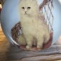 VINTAGE &acirc;��CHANEL&acirc;�� White CAT Marigold Plate 1986 PURRFECTION #302
