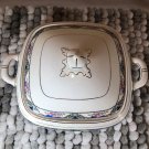Vintage Crooksville China Soup Tureen Rounded Square With Lid Handled
