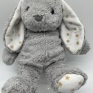 Cloud-B Dreamy Hugginz Gray Bunny Rabbit Plush White Ears Gold Stars Floppy 14"
