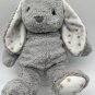 Cloud-B Dreamy Hugginz Gray Bunny Rabbit Plush White Ears Gold Stars Floppy 14"
