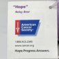 Relay For Life Beany Bear 2002 "Hope" NEW purple/white Vintage