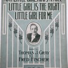 Any Little Girl Nice Right Sheet Music Piano Mac Fayden Fischer 1910 Antique