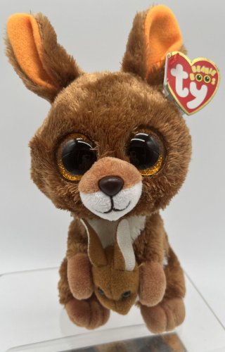 Beanie Boos 6" KIPPER Kangaroo Plush Boo Sparkly Glitter Eyes Baby