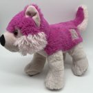 Great Wolf Lodge Pink Wolf Plush Fiesta 12” Standing Stuffed Animal Husky Dog