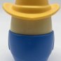 Little Tikes Man Boy Blue Shirt Yellow Cowboy Hat Large Chunky Baby Toddler 5"