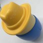 Little Tikes Man Boy Blue Shirt Yellow Cowboy Hat Large Chunky Baby Toddler 5"