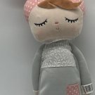 Metoo Cloth Rag Doll Doll Bunny Rabbit Sleeping Girl Toy Plush Kids Dress 17"