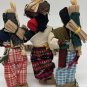 Peruvian Thread Folk Art Doll Baby Handmade in Traditional Dress Set of 3
