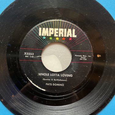Fats Domino Whole Lotta Loving; Coquette 1958 Imperial Records 7&acirc;�� 45