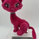 Prissy Kitties Plush Dark Pink Cat 10" Embroidered Eyes 2004