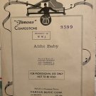 1937 Alibi Babysheet music Famous Music Corp SCARCE COPY