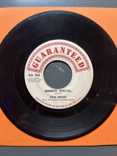 Evans, Paul Midnite Special Guaranteed 205 Vinyl 45 rpm Record