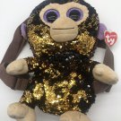 TY COCONUT Monkey Fashion Sequin Backpack for Girl Boy Toddler Baby Gold Black