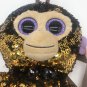 TY COCONUT Monkey Fashion Sequin Backpack for Girl Boy Toddler Baby Gold Black