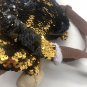 TY COCONUT Monkey Fashion Sequin Backpack for Girl Boy Toddler Baby Gold Black