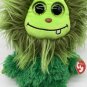 TY 2014 Beanie Frizzys Scoops Green Long Hair Monster 7" Plush Toy Doll