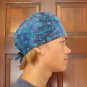 Unisex Dog Paw Print Scrub Hat with Batik Fabric