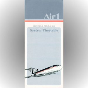 Air 1 inaugural timetable 4/1/83 ($)